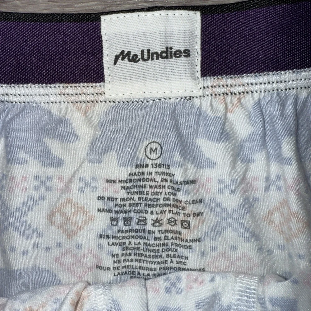 MeUndies Mens Medium Blue Polar Bear Modal Boxer Briefs NWOT‎